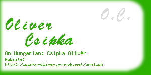 oliver csipka business card